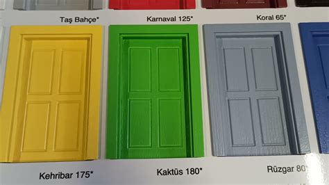 panel kapı boya renk kartelası